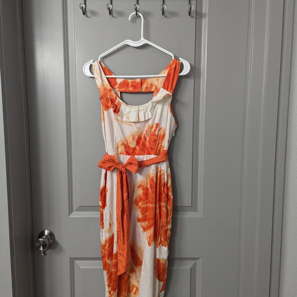 Orange & White Anthropologie Sundress